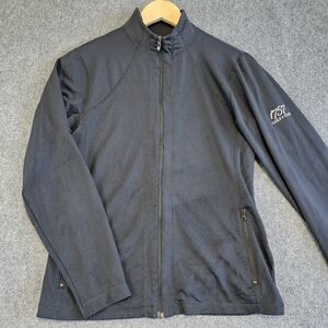 FJ Footjoy Jacket Women's M Black Stretch Golf Performance Zip Workout 1757 Club